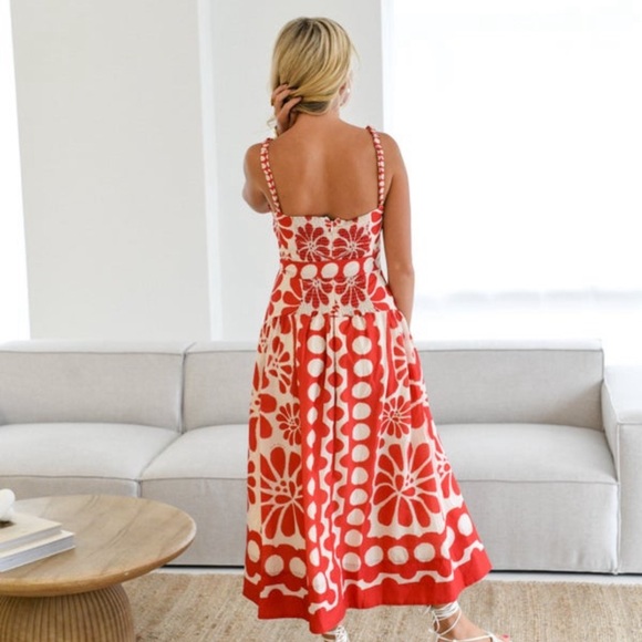 Fancy D Boutique - Ava Patterned Belted MIDI Dress - Picture 3 of 3